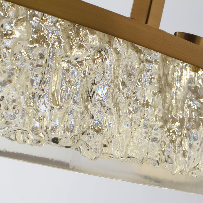 Perimost 32 Inch Electroplated Golden Downrod Mount Luxury Fandelier with Light and Remote Control