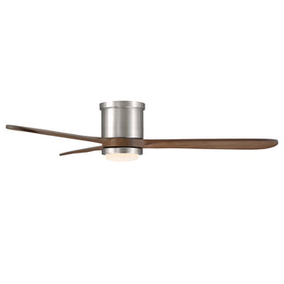 52" Mayna Flush Mount Ceiling Fan,Solid Wood Blades