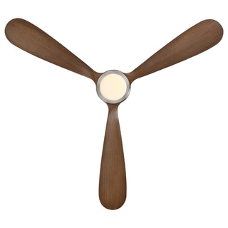 52" Mayna Flush Mount Ceiling Fan,Solid Wood Blades