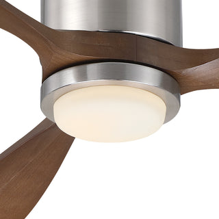 52" Mayna Flush Mount Ceiling Fan,Solid Wood Blades