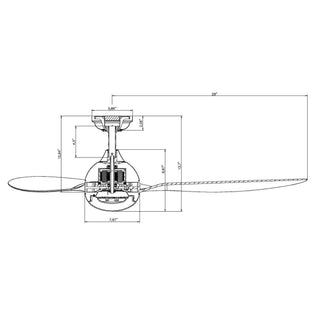56" Bernardino Hamptons Modern Brushed Nickel DC Motor Downrod Mount Reversible Ceiling Fan with Lighting and Remote Control