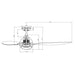 56" Bernardino Modern Brushed Nickel DC Motor Downrod Mount Reversible Ceiling Fan with Lighting and Remote Control - ParrotUncle