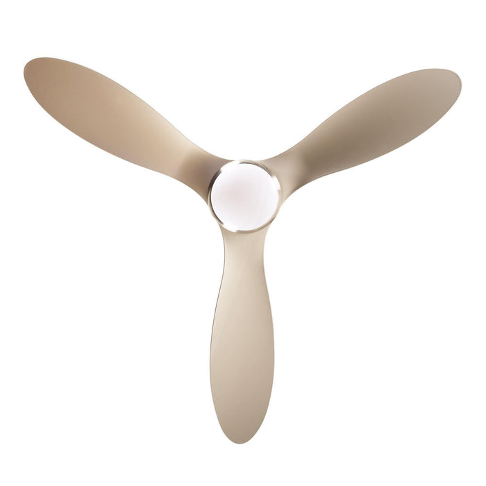 56" Bernardino Modern Brushed Nickel DC Motor Downrod Mount Reversible Ceiling Fan with Lighting and Remote Control - ParrotUncle