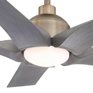 56" Genoa Hamptons Farmhouse DC Motor Downrod Mount Reversible Ceiling Fan with Lighting and Remote Control
