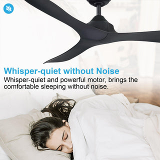 56" Hamptons Modern DC Motor Downrod Mount Reversible Ceiling Fan with Remote Control