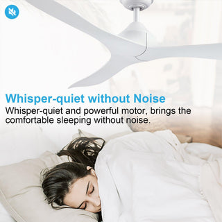 56" Hamptons Modern DC Motor Downrod Mount Reversible Ceiling Fan with Remote Control