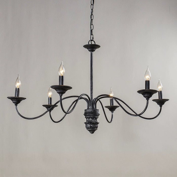 6-Light Industrial Pendant Lighting for Living Room