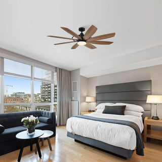 60" Antone Hamptons Industrial DC Motor Downrod Mount Reversible Ceiling Fan with Lighting and Remote Control