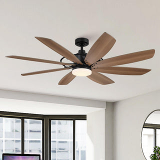60" Antone Hamptons Industrial DC Motor Downrod Mount Reversible Ceiling Fan with Lighting and Remote Control