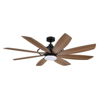 60" Antone Hamptons Industrial DC Motor Downrod Mount Reversible Ceiling Fan with Lighting and Remote Control