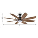 60" Antone Industrial DC Motor Downrod Mount Reversible Ceiling Fan with Lighting and Remote Control - ParrotUncle