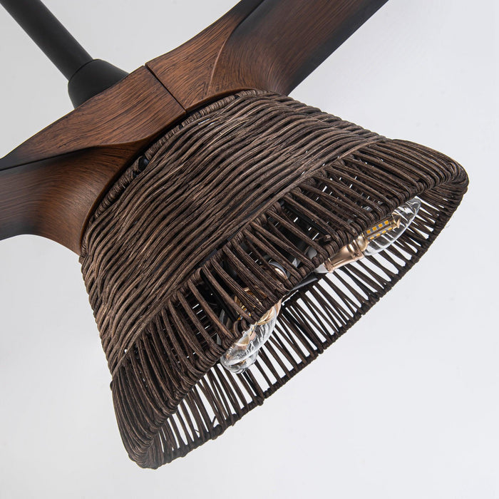 60" Farmhouse Downrod Mount Reversible Ceiling Fan with Lighting and Remote Control - ParrotUncle