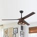 60" Farmhouse Downrod Mount Reversible Ceiling Fan with Lighting and Remote Control - ParrotUncle