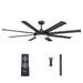 60" Modern DC Motor Downrod Mount Ceiling Fan with Lighting and Remote Control - ParrotUncle
