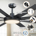 60" Modern DC Motor Downrod Mount Ceiling Fan with Lighting and Remote Control - ParrotUncle