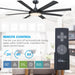 60" Modern DC Motor Downrod Mount Ceiling Fan with Lighting and Remote Control - ParrotUncle