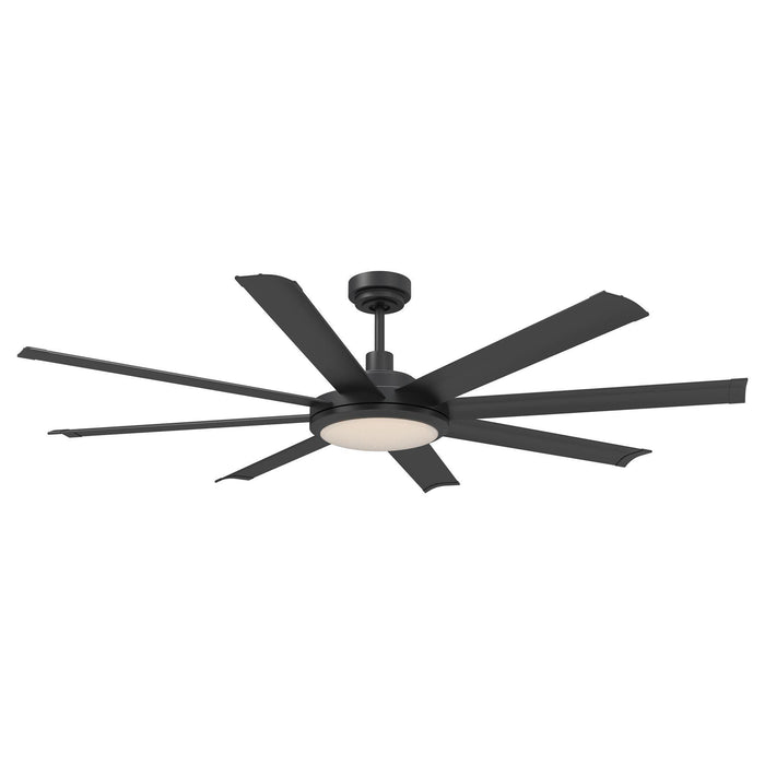 60" Modern DC Motor Downrod Mount Ceiling Fan with Lighting and Remote Control - ParrotUncle