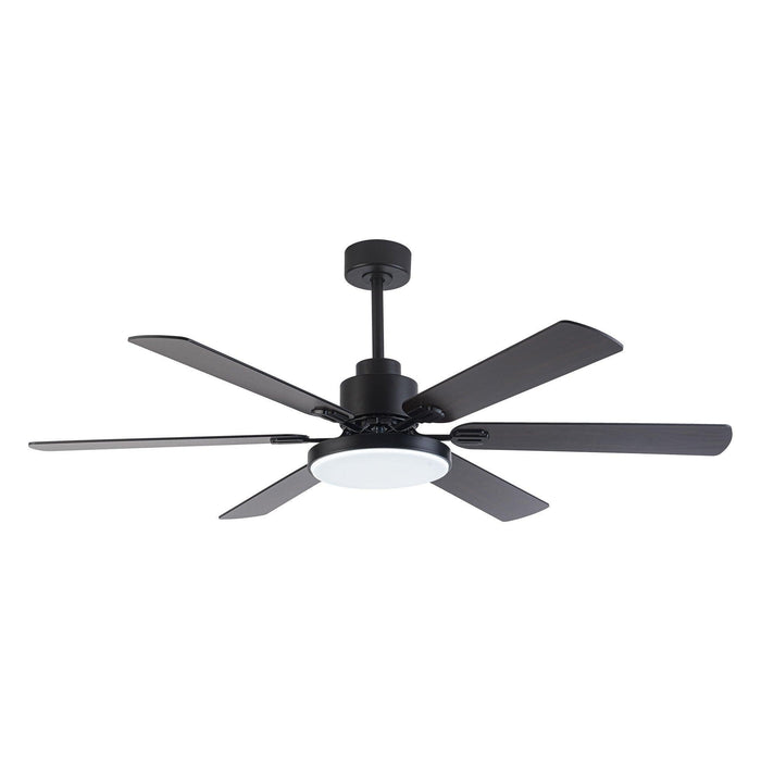 60" Modern DC Motor Downrod Mount Reversible Ceiling Fan with Lighting and Remote Control - ParrotUncle