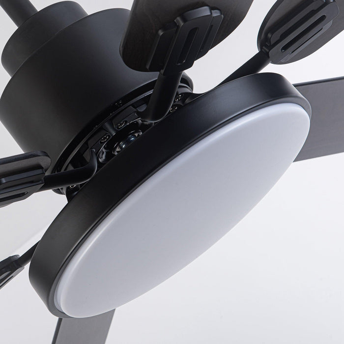 60" Modern DC Motor Downrod Mount Reversible Ceiling Fan with Lighting and Remote Control - ParrotUncle