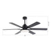 60" Modern DC Motor Downrod Mount Reversible Ceiling Fan with Lighting and Remote Control - ParrotUncle