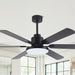 60" Modern DC Motor Downrod Mount Reversible Ceiling Fan with Lighting and Remote Control - ParrotUncle