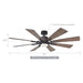 60" Oretha Windmill Modern DC Motor Downrod Mount Reversible Ceiling Fan with Lighting and Remote Control - ParrotUncle