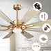 60" Oretha Windmill Modern DC Motor Downrod Mount Reversible Ceiling Fan with Lighting and Remote Control - ParrotUncle