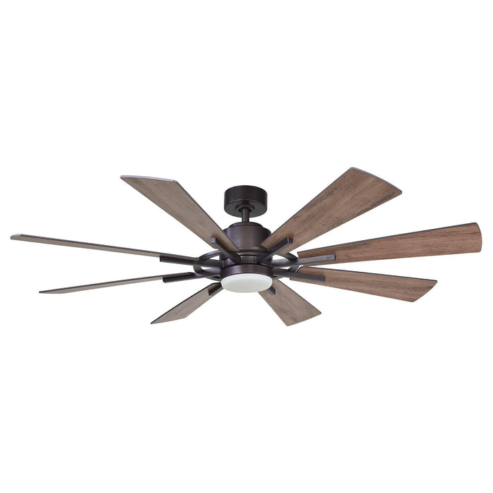 60" Oretha Windmill Modern DC Motor Downrod Mount Reversible Ceiling Fan with Lighting and Remote Control - ParrotUncle