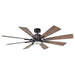 60" Oretha Windmill Modern DC Motor Downrod Mount Reversible Ceiling Fan with Lighting and Remote Control - ParrotUncle