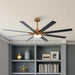 65" Balachandran Industrial Downrod Mount Ceiling Fan with LED Lighting and Remote Control - ParrotUncle