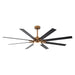 65" Balachandran Industrial Downrod Mount Ceiling Fan with LED Lighting and Remote Control - ParrotUncle