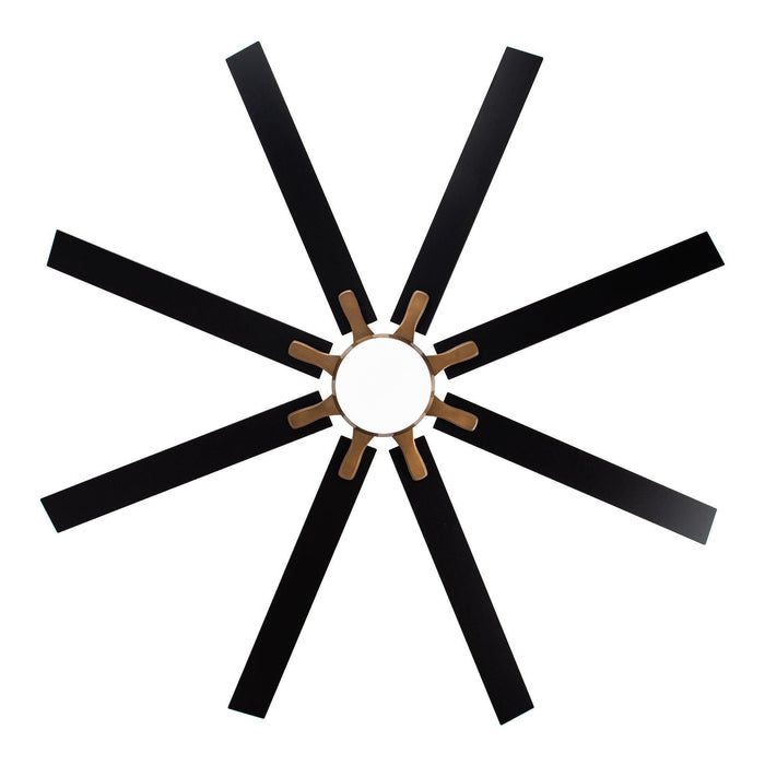 65" Balachandran Industrial Downrod Mount Ceiling Fan with LED Lighting and Remote Control - ParrotUncle