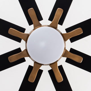 65" Balachandran Industrial DC Motor Downrod Mount Ceiling Fan with LED Lighting and Remote Control