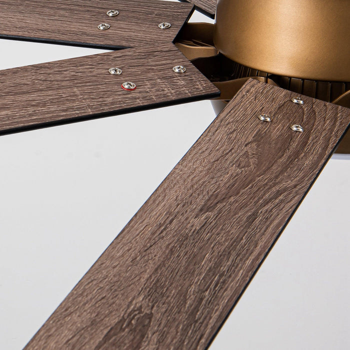 65" Balachandran Industrial Downrod Mount Ceiling Fan with LED Lighting and Remote Control - ParrotUncle