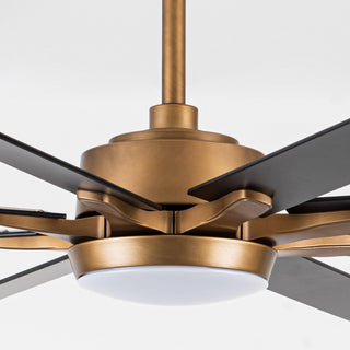 65" Balachandran Industrial DC Motor Downrod Mount Ceiling Fan with LED Lighting and Remote Control