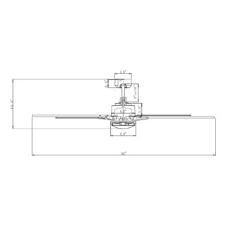 65" Balachandran Industrial DC Motor Downrod Mount Ceiling Fan with LED Lighting and Remote Control