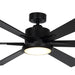 65" Balachandran Industrial Downrod Mount Ceiling Fan with Lighting and Remote Control - ParrotUncle