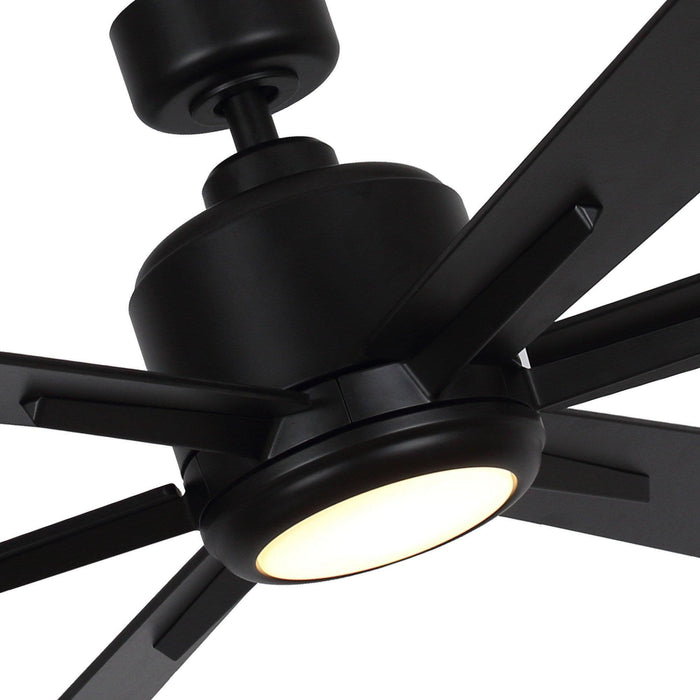 65" Balachandran Industrial Downrod Mount Ceiling Fan with Lighting and Remote Control - ParrotUncle