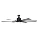 65" Balachandran Industrial Downrod Mount Ceiling Fan with Lighting and Remote Control - ParrotUncle