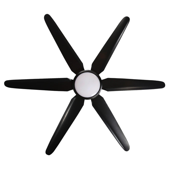 65" Industrial DC Motor Downrod Mount Ceiling Fan with Lighting and Remote Control - ParrotUncle