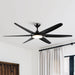 65" Industrial DC Motor Downrod Mount Ceiling Fan with Lighting and Remote Control - ParrotUncle