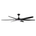 65" Industrial DC Motor Downrod Mount Ceiling Fan with Lighting and Remote Control - ParrotUncle