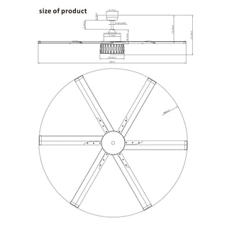 65" Modern Brushed Nickel DC Motor Downrod Mount Reversible Ceiling Fan with Lighting and Remote Control