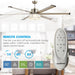65" Modern Brushed Nickel DC Motor Downrod Mount Reversible Ceiling Fan with Lighting and Remote Control - ParrotUncle
