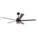 65" Modern DC Motor Downrod Mount Reversible Ceiling Fan with Lighting and Remote Control - ParrotUncle