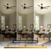 65" Modern DC Motor Downrod Mount Reversible Ceiling Fan with Lighting and Remote Control - ParrotUncle