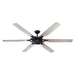 70" Madhya Pradesh Industrial DC Motor Downrod Mount Ceiling Fan with Remote Control - ParrotUncle