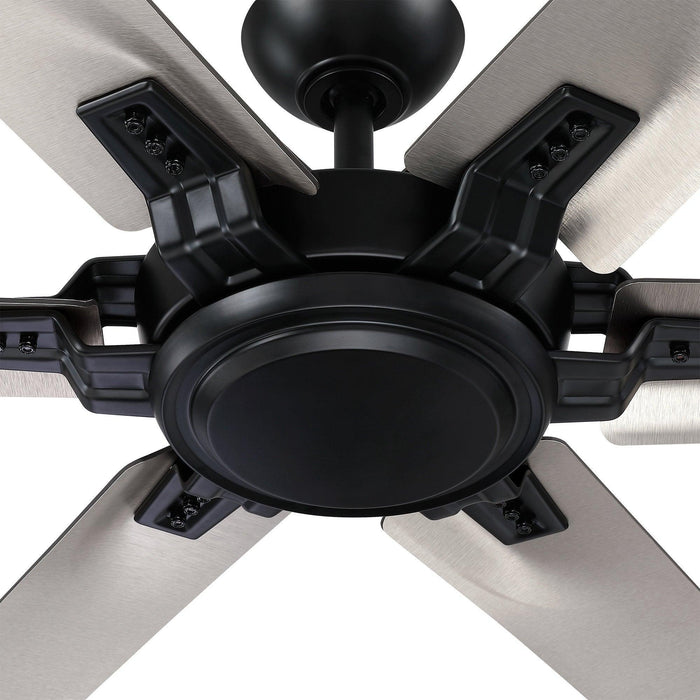 70" Madhya Pradesh Industrial DC Motor Downrod Mount Ceiling Fan with Remote Control - ParrotUncle