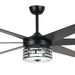 70" Modern DC Motor Downrod Mount Reversible Ceiling Fan with Lighting and Remote Control - ParrotUncle