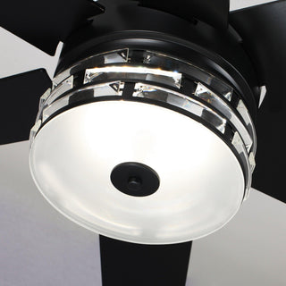 70" Modern DC Motor Downrod Mount Reversible Ceiling Fan with Lighting and Remote Control